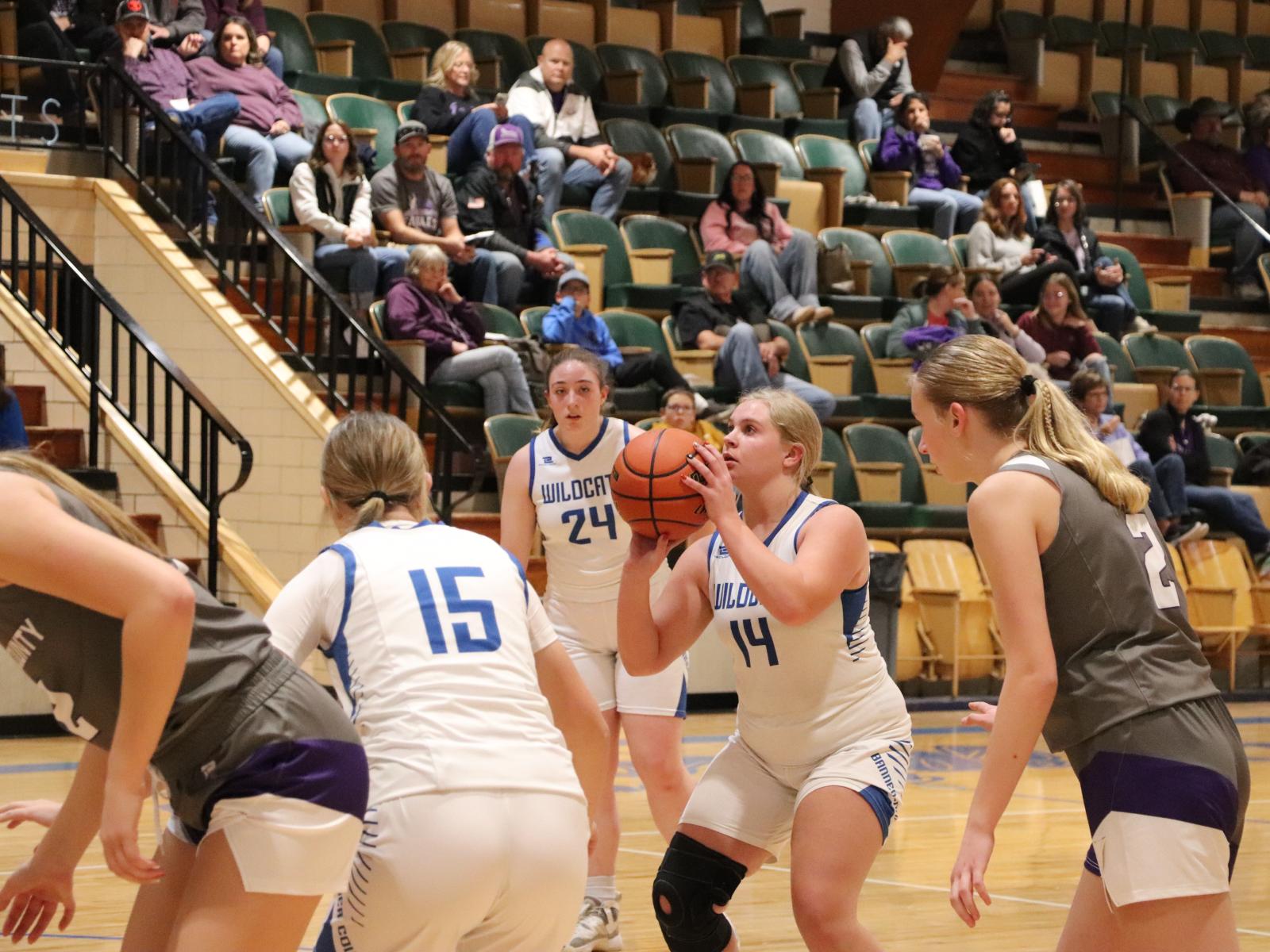 Students shooting a free throw 
