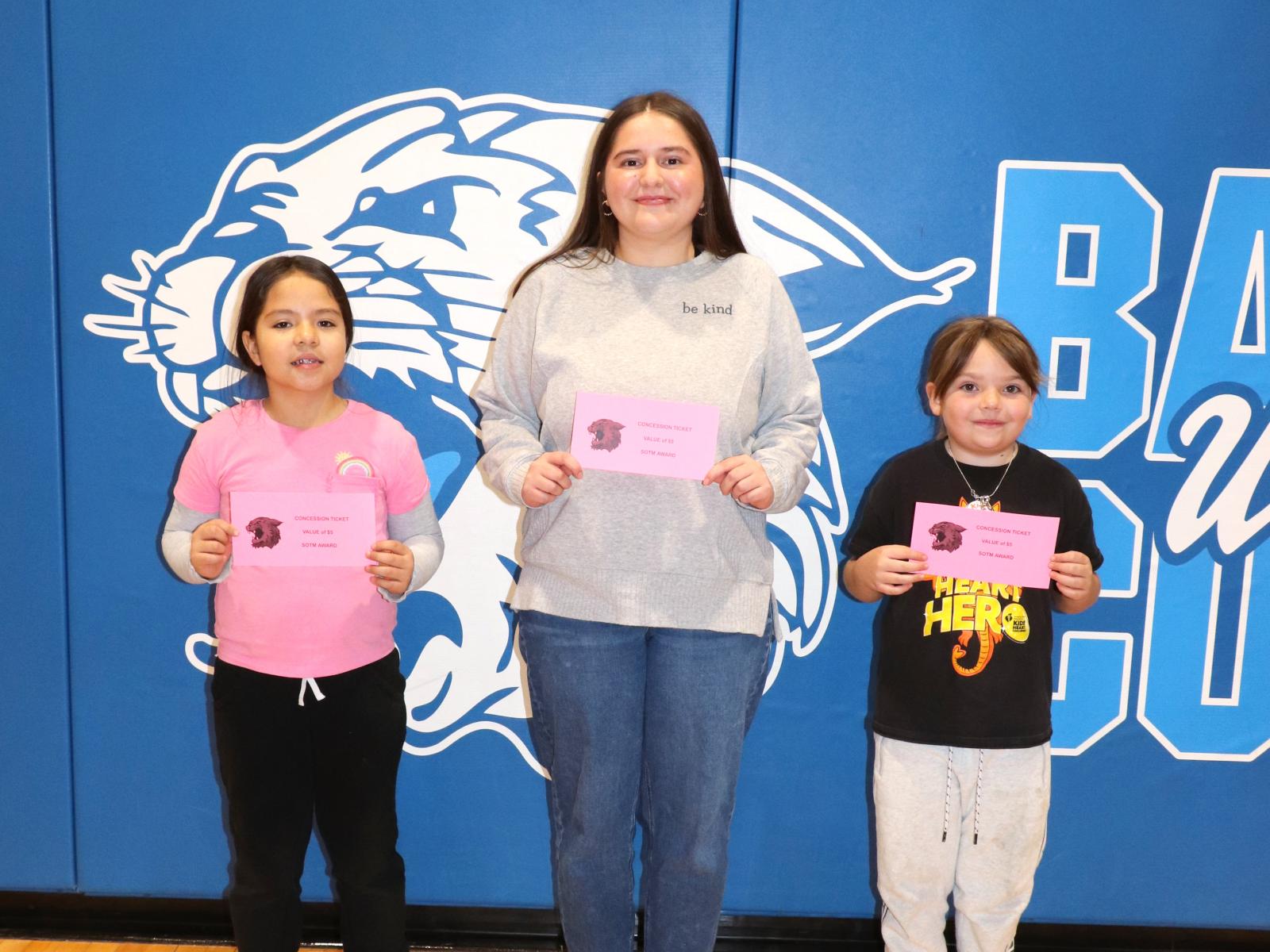 3 Students selected for students of the month 